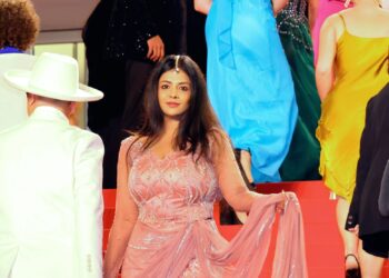  Hyderabad fashion designer Aruna Goud on the Red carpet of the 77th Cannes Film Festival